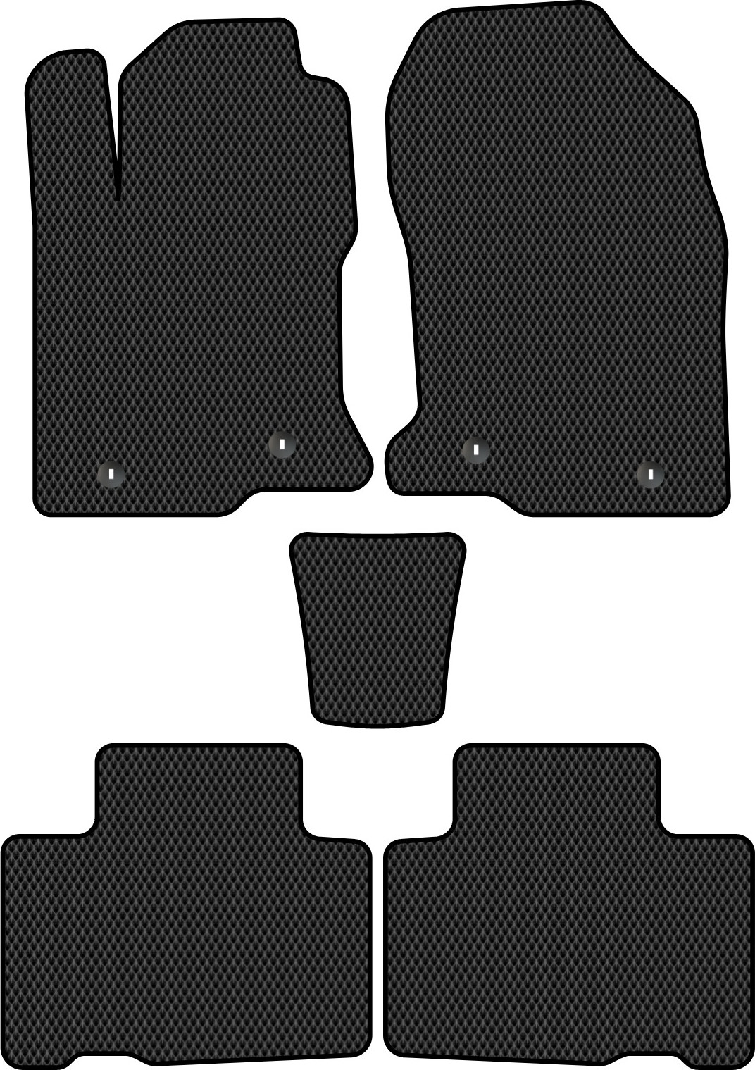Комплект ковриков для авто Alicosta 2353_2 для Lexus NX 300h SUV/AYZ15 2014-2021 (EVA ромб, черный) — фото 1