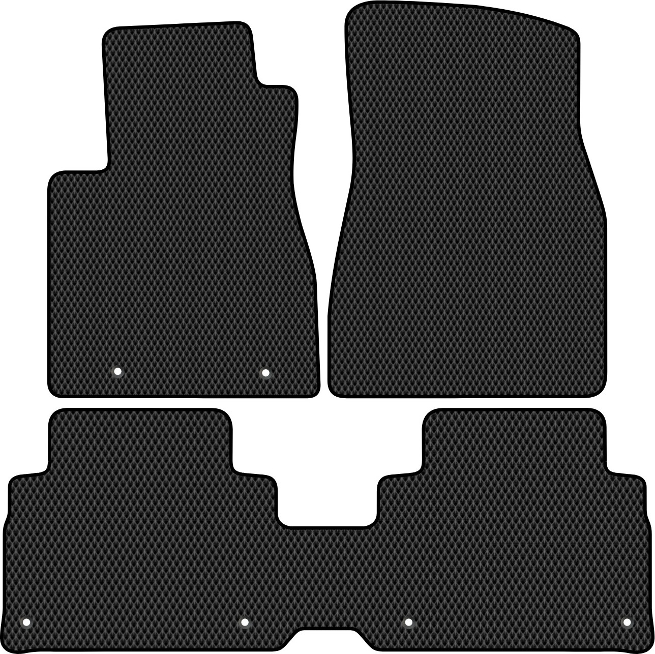 Комплект ковриков для авто Alicosta 2359_2 для Lexus RX300 SUV/MCU35 2003-2006 (EVA ромб, черный) — фото 1