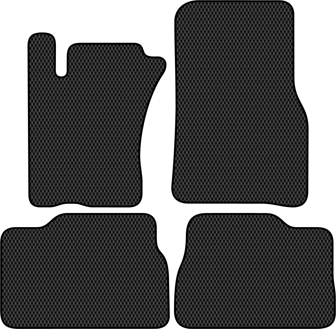 Комплект ковриков для авто Alicosta 0823_2 для Mercedes-Benz M-Class I SUV/W163 2001-2005 (EVA ромб, черный)