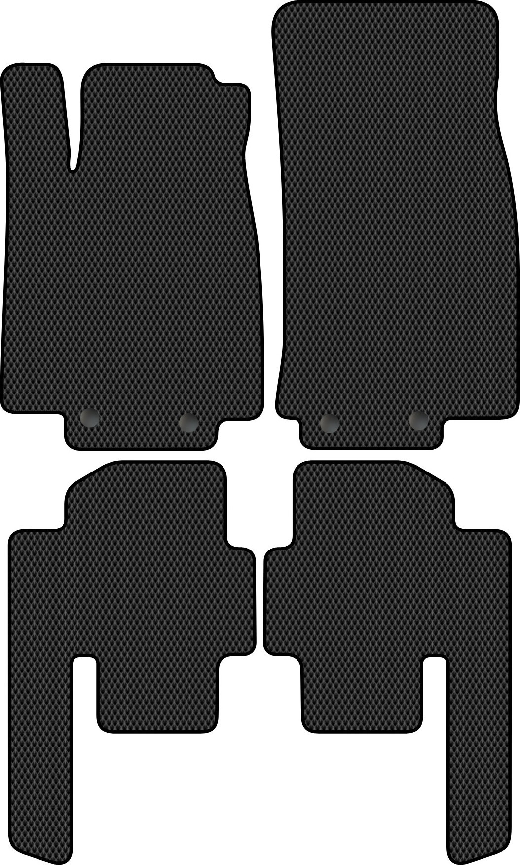 Комплект ковриков для авто Alicosta 0828_2 для Mercedes-Benz R-Class I минивэн/W251/V251 2005-2013 (EVA ромб, черный)