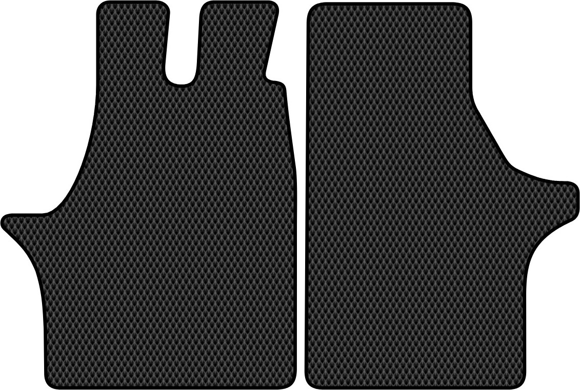 Комплект ковриков для авто Alicosta 2383_2 для Mercedes-Benz Vito минивэн/W638 1996-2003 (EVA ромб, черный) — фото 1