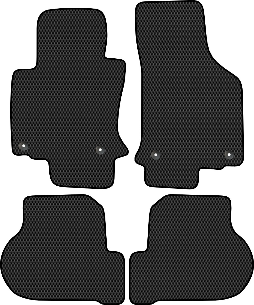 Комплект ковриков для авто Alicosta 1375_2 для Volkswagen Golf V/VI хэтчбек 5дв/Mk6/Mk5 2003-2013 (EVA ромб, черный) — фото 1