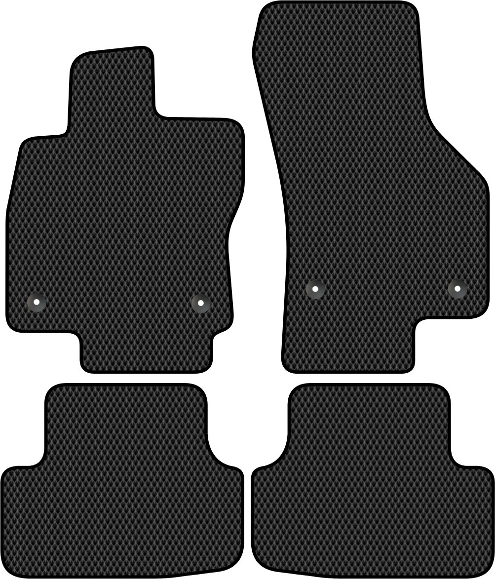 Комплект ковриков для авто Alicosta 1379_2 для Volkswagen Golf VII хэтчбек 5дв/Mk7 2012-2019 (EVA ромб, черный) — фото 1