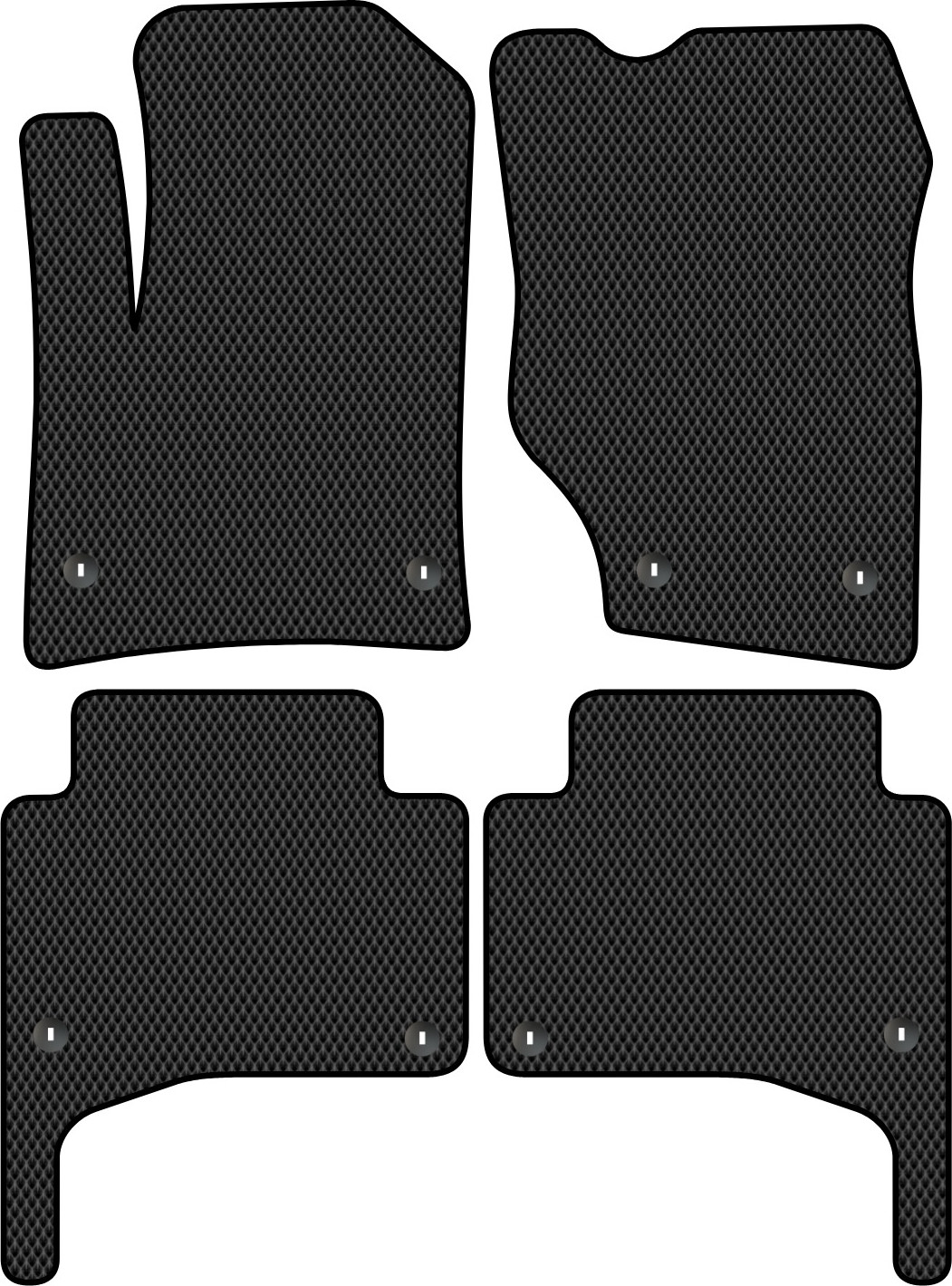 Комплект ковриков для авто Alicosta 1490_2 для Volkswagen Touareg I SUV/GP 2002-2010 (EVA ромб, черный)