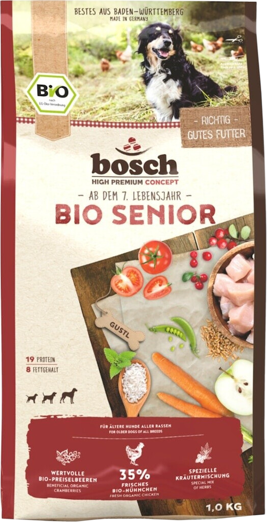 Сухой корм для собак Bosch Petfood Bio Senior Курица с Клюквой (1кг)