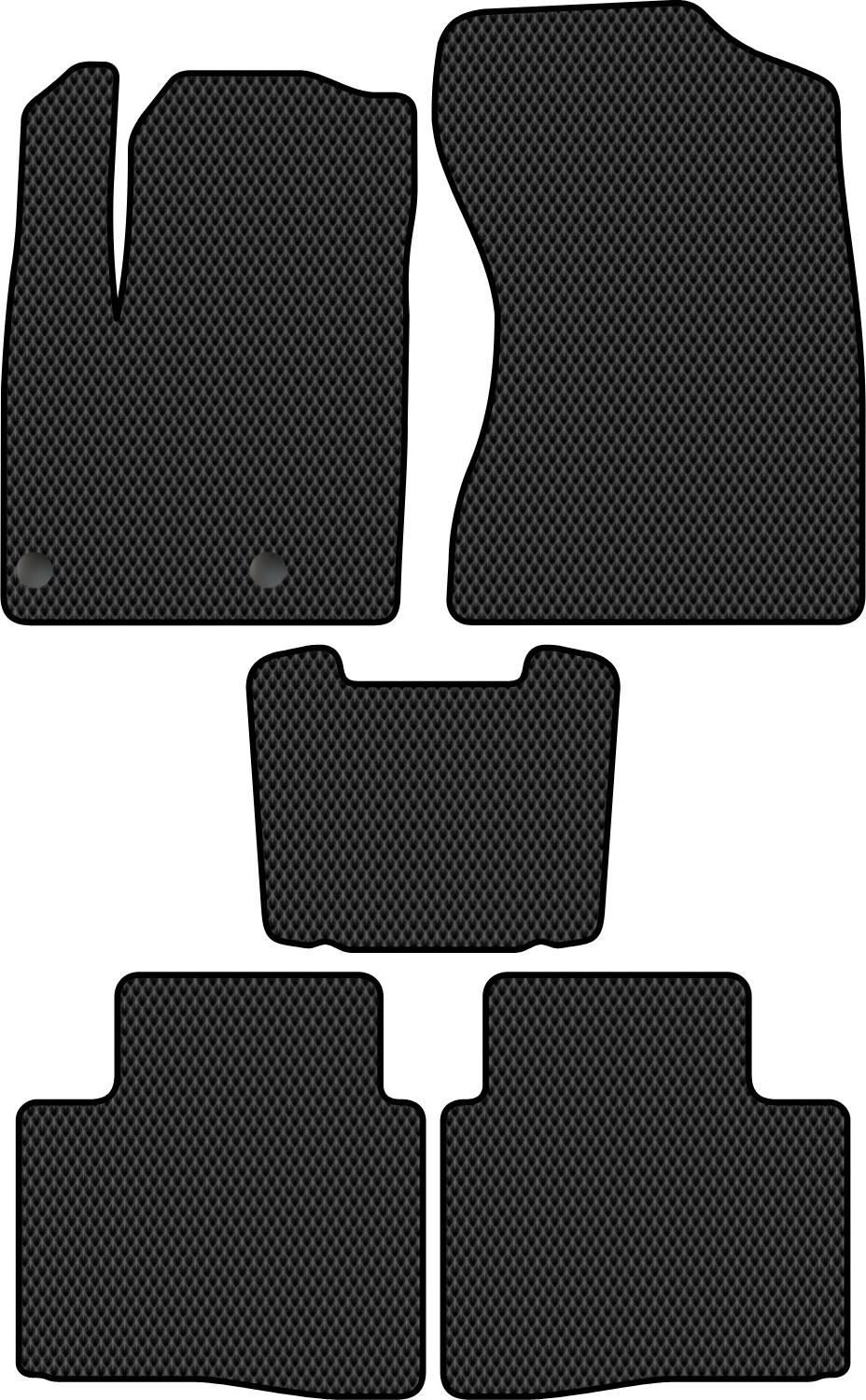 Комплект ковриков для авто Alicosta 2423_2 для Mitsubishi Outlander IV SUV/GNOW 2022-н.в. (EVA ромб, черный)