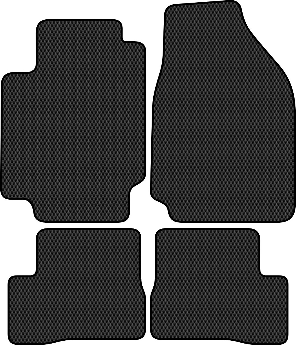 Комплект ковриков для авто Alicosta 0937_2 для Nissan Micra хэтчбек 5дв/K12 2002-2010 (EVA ромб, черный)