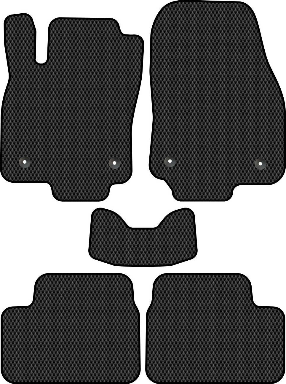 Комплект ковриков для авто Alicosta 2443_2 для Opel Astra III хэтчбек 5 дв/L48 2004-2011 (EVA ромб, черный)