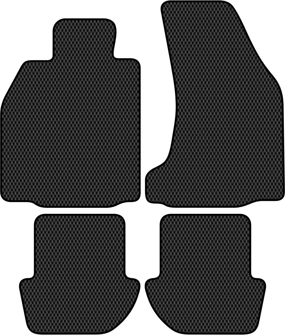 Комплект ковриков для авто Alicosta 2453_2 для Porsche 911 Carrera 997 2004-2014 (EVA ромб, черный)
