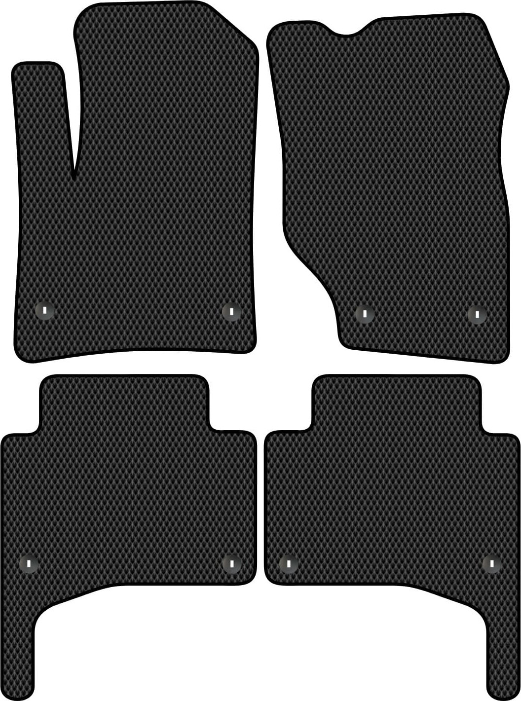 Комплект ковриков для авто Alicosta 1094_2 для Porsche Cayenne SUV/957/955 2002-2010 (EVA ромб, черный)