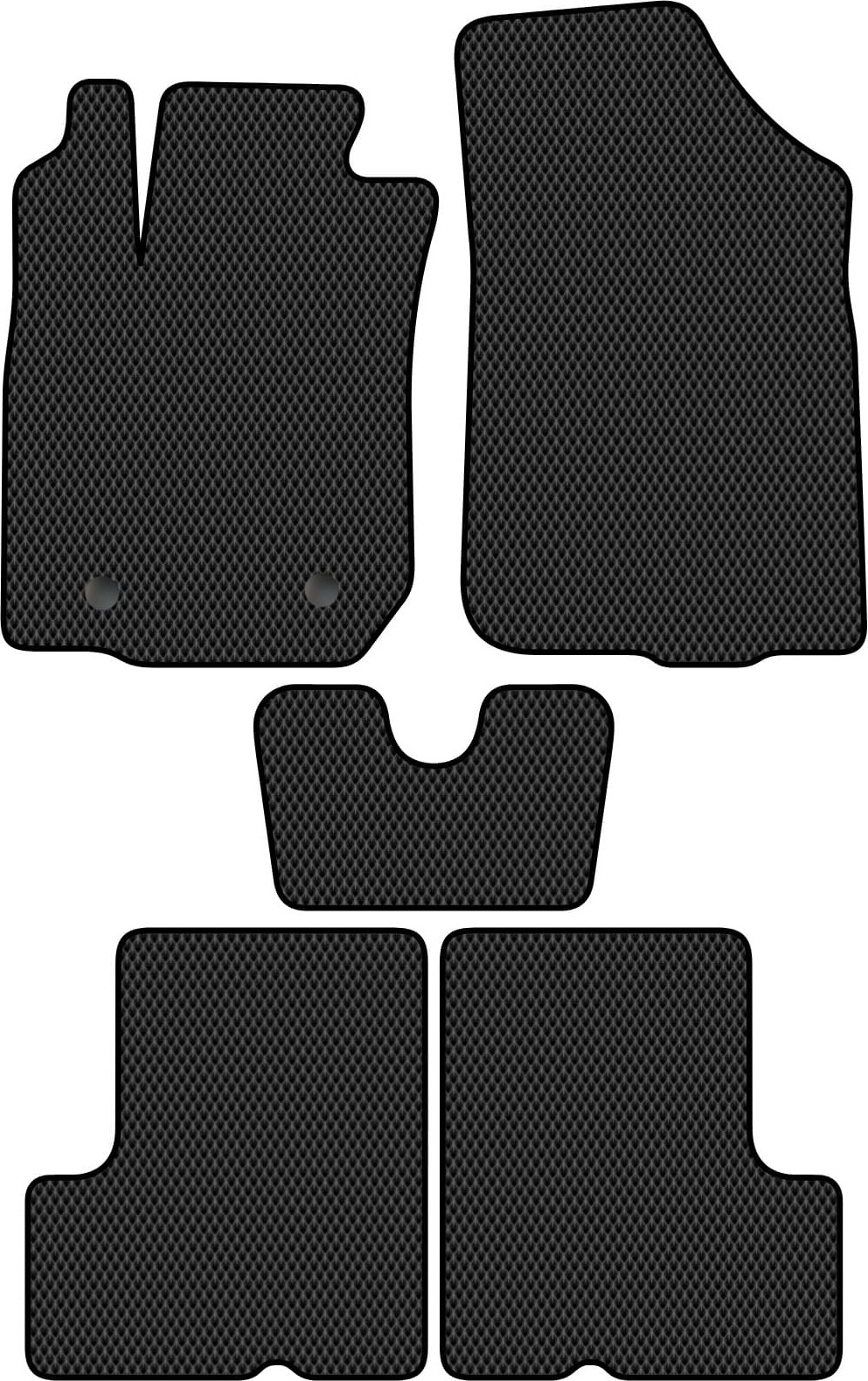 Комплект ковриков для авто Alicosta 2457_2 для Renault Duster I SUV/2WD 2010-2015 (EVA ромб, черный)