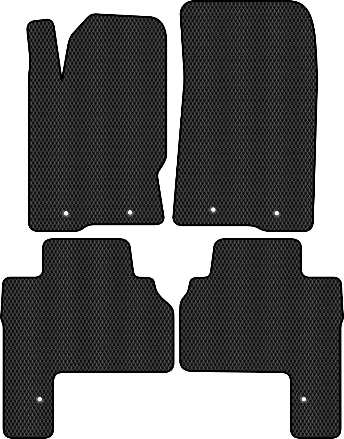 Комплект ковриков для авто Alicosta 2483_2 для SsangYong Kyron SUV 2006-2016 (EVA ромб, черный)