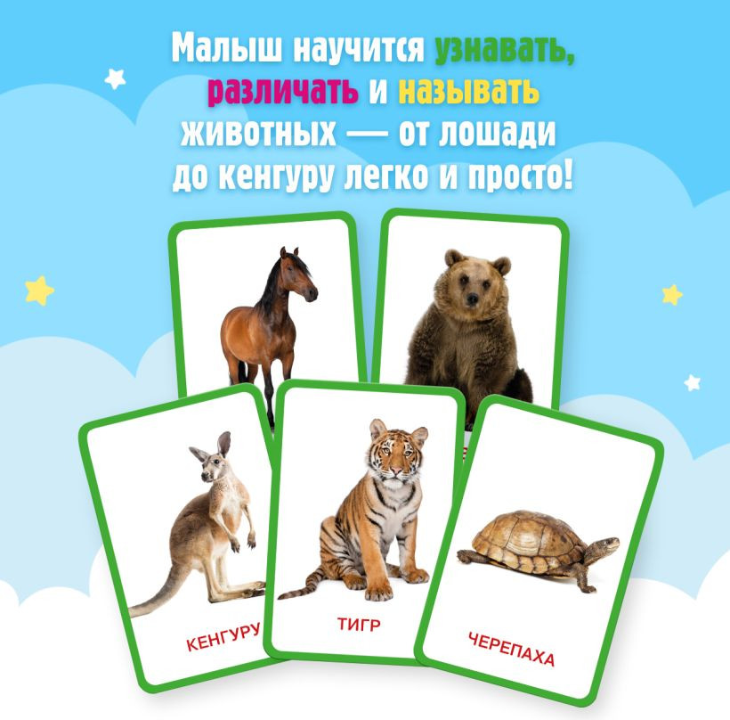 Развивающие карточки Бомбора Кто это? Животные. Для малышей по методике Глена Домана (9785041926816) — фото 6