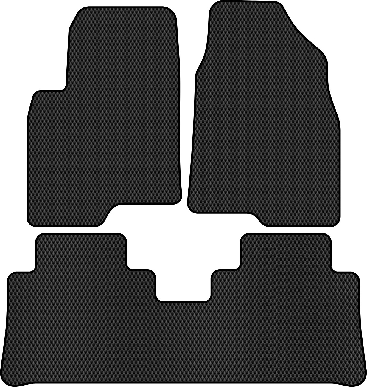 Комплект ковриков для авто Alicosta 2606_2 для Chevrolet Captiva I SUV/C140 2011-2015 (EVA ромб, черный)