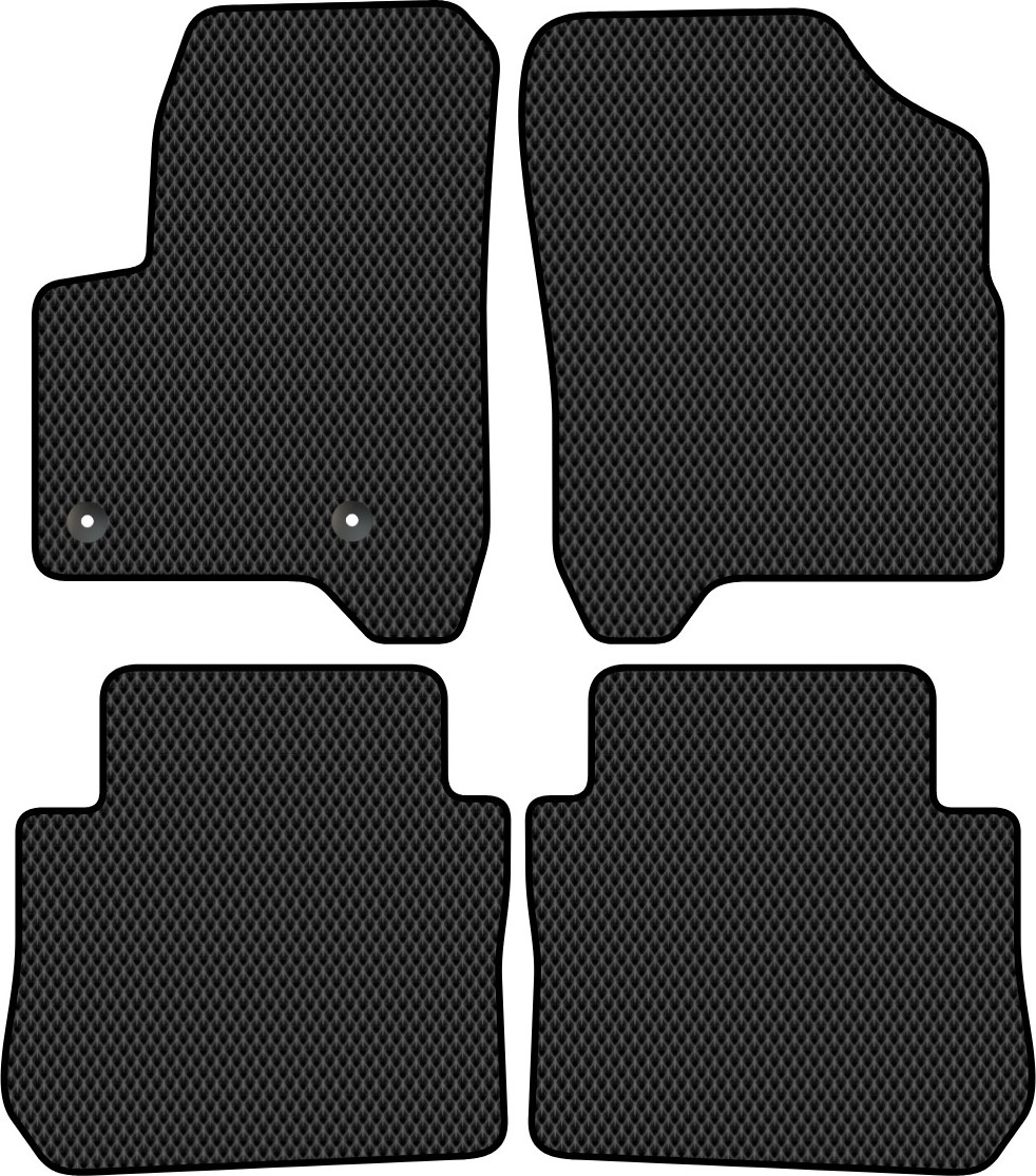 Комплект ковриков для авто Alicosta 0281_2 для Citroen C3 Picasso минивэн 2009-2016 (EVA ромб, черный)
