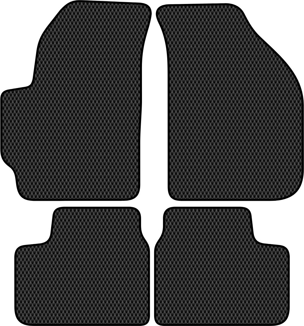 Комплект ковриков для авто Alicosta 0309_2 для Daewoo Matiz II хэтчбэк/M150 2000-2015 (EVA ромб, черный)