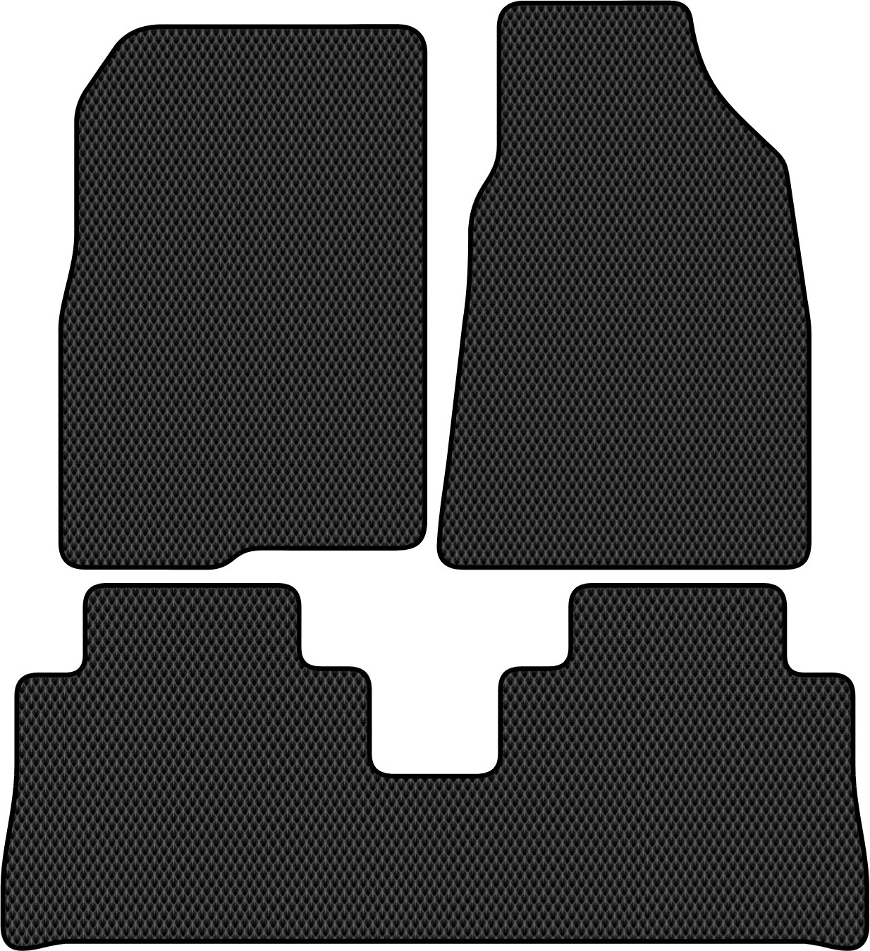 Комплект ковриков для авто Alicosta 2642_2 для Daewoo Winstorm I SUV 2006-2010 (EVA ромб, черный)