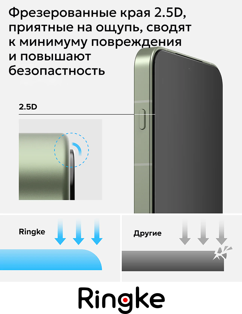 Набор защитных стекол для телефона Ringke Easy Slide для Oneplus 13s/13T (2шт) — фото 6
