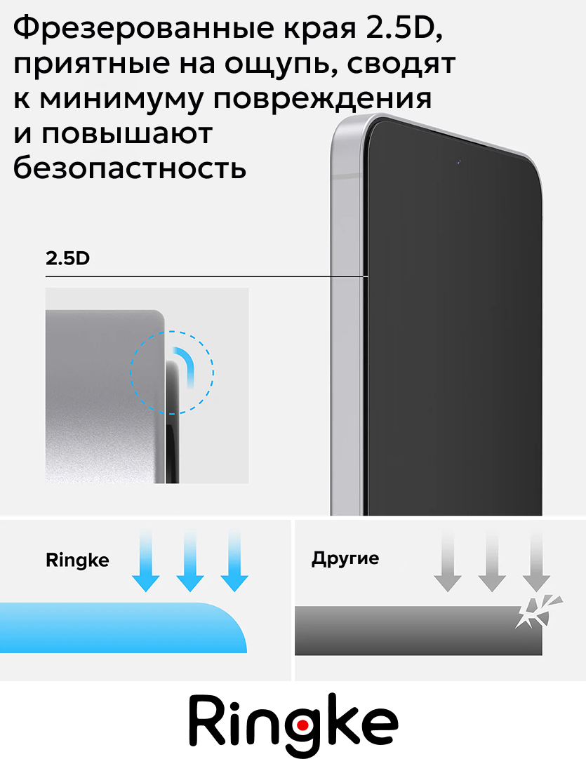 Набор защитных стекол для телефона Ringke Easy Slide для Galaxy S25 FE (2шт) — фото 6