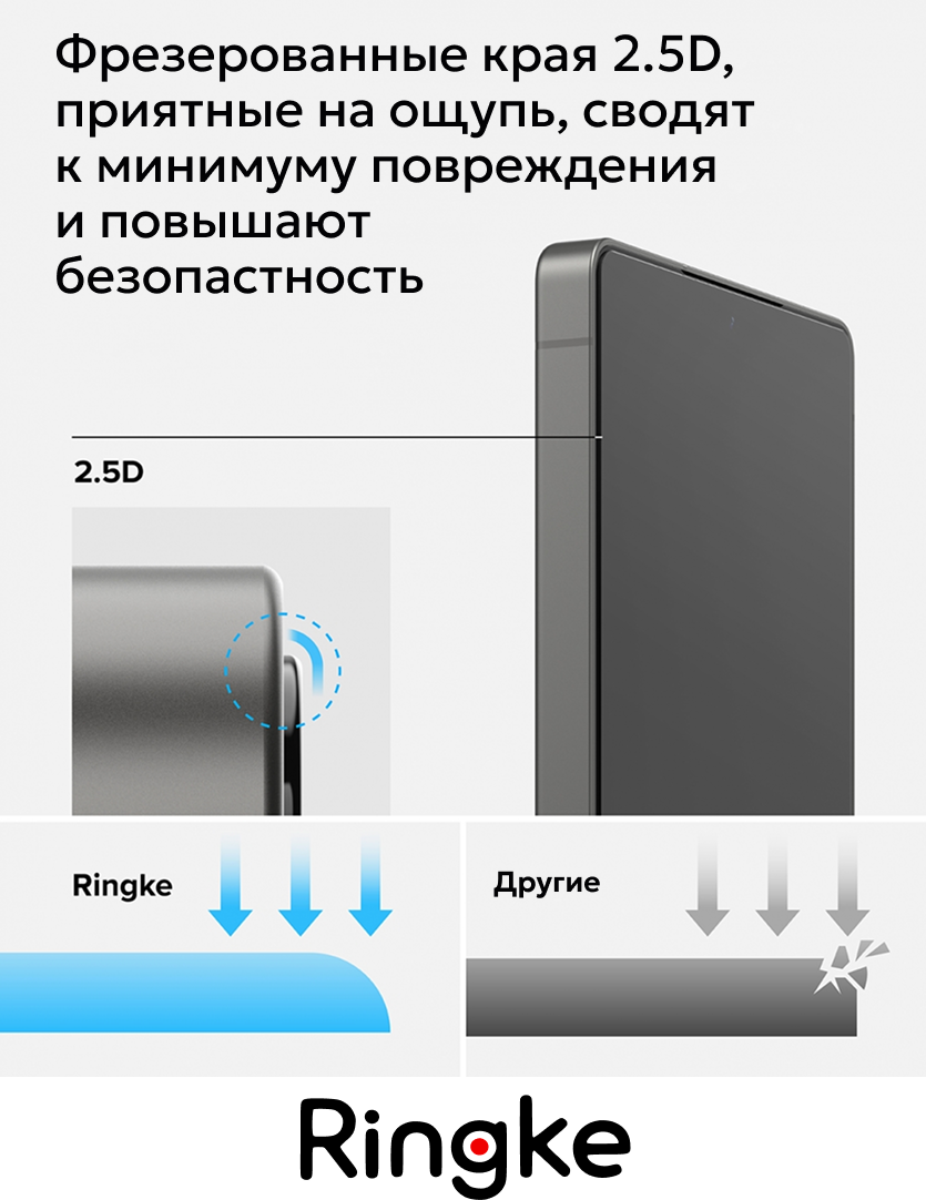 Набор защитных стекол для телефона Ringke Easy Slide для Galaxy S25 Ultra (2шт) — фото 6