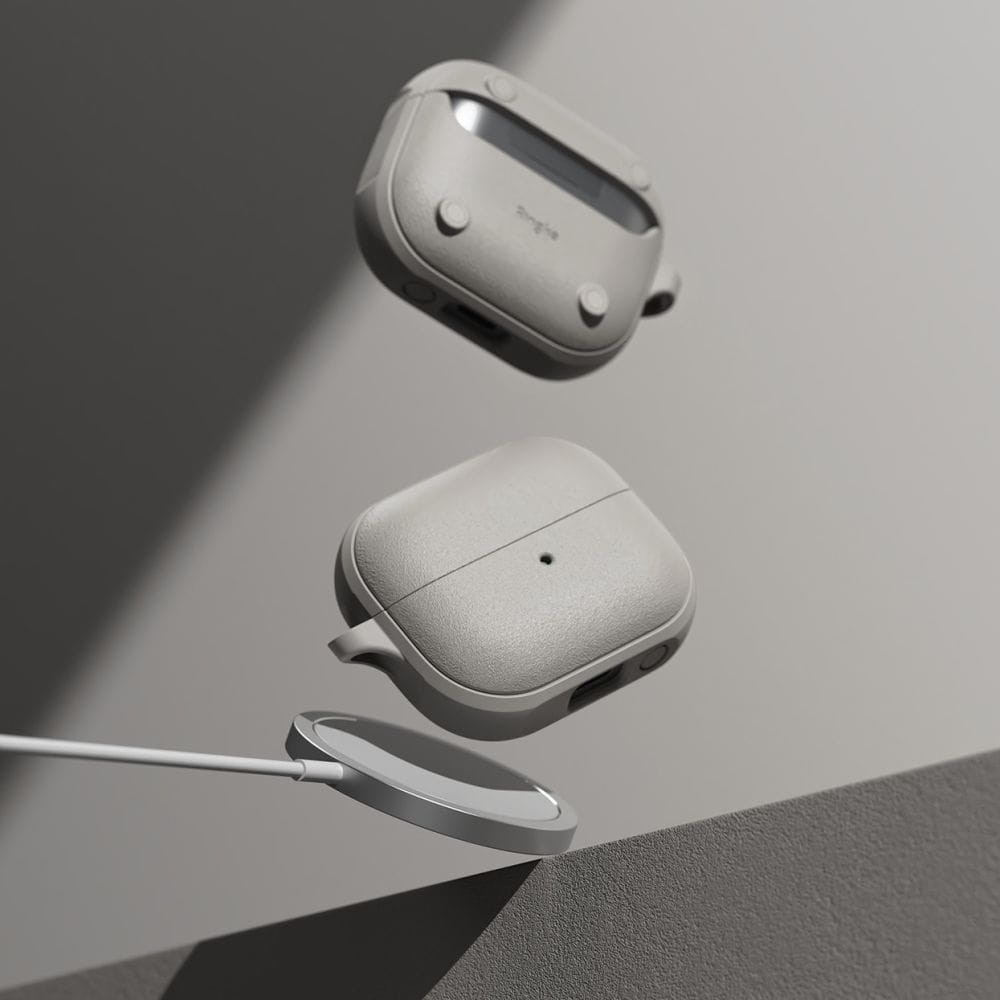 Чехол для наушников Ringke Onyx Magnetic Magsafe для Samsung Galaxy Buds 3/3 Pro (Warm Grey) — фото 5