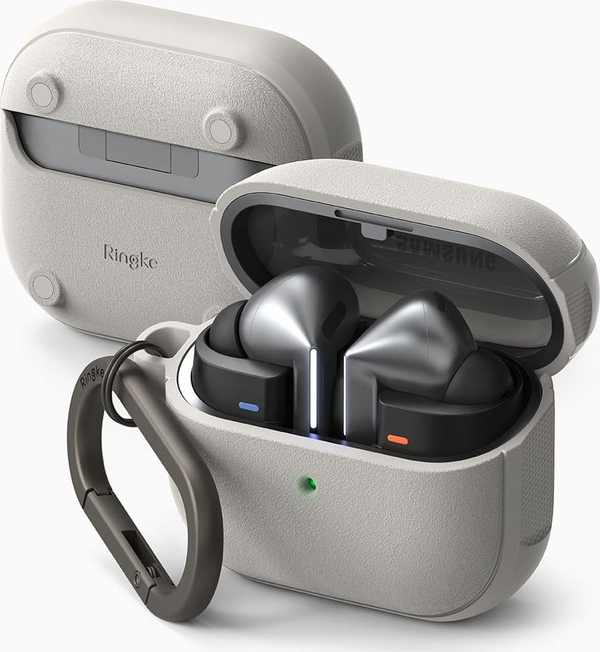 Чехол для наушников Ringke Onyx Magnetic Magsafe для Samsung Galaxy Buds 3/3 Pro (Warm Grey) — фото 3