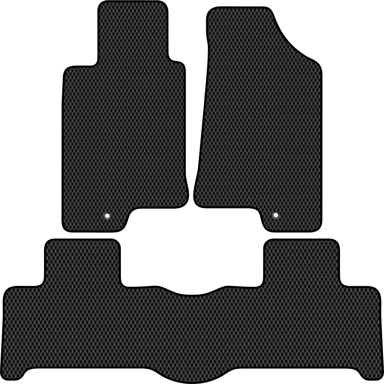 Комплект ковриков для авто Alicosta 0463_2 для Hummer H3 SUV 2005-2013 (EVA ромб, черный)