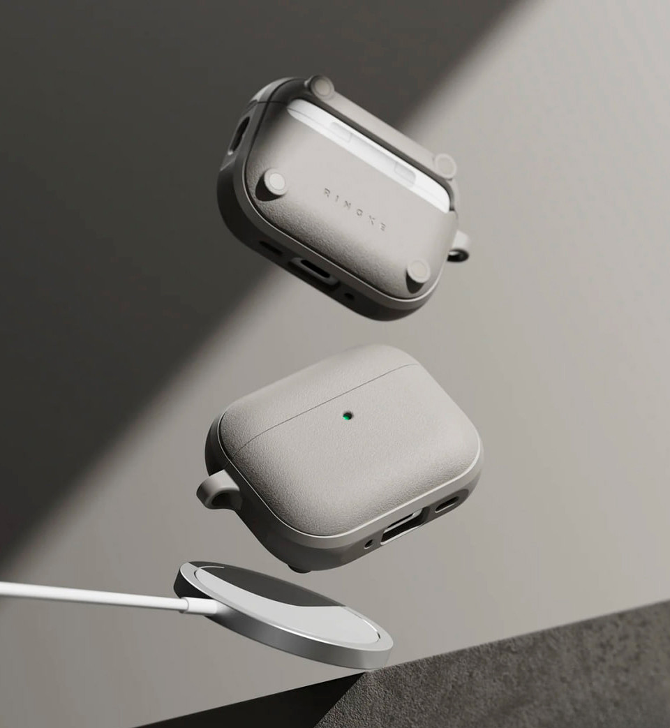 Чехол для наушников Ringke Onyx Magnetic для AirPods Pro 3 (Warm Gray) — фото 3