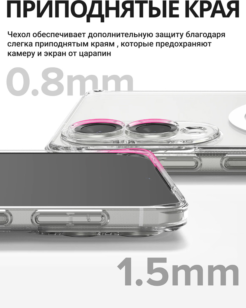 Чехол-накладка Ringke Fusion Magnetic Для Galaxy S25 Edge (Clear) — фото 2