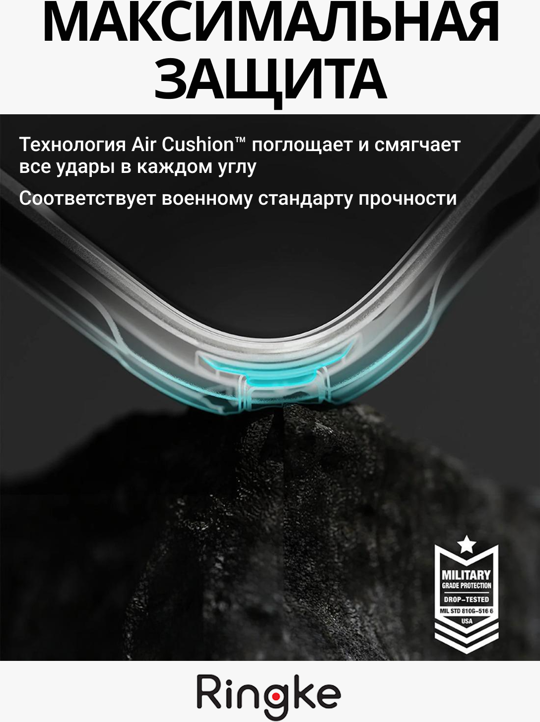 Чехол-накладка Ringke Fusion X Для Oneplus 13R (черный) — фото 6