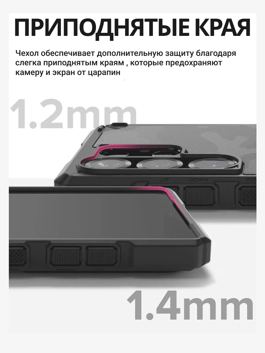 Чехол-накладка Ringke Rugged Gear Magnetic Для Galaxy S25 Ultra (Camo Black) — фото 2