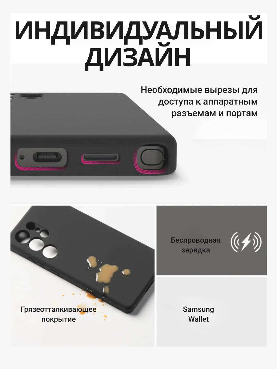 Чехол-накладка Ringke Silicone Magnetic Для Galaxy S25 Ultra (черный) — фото 5