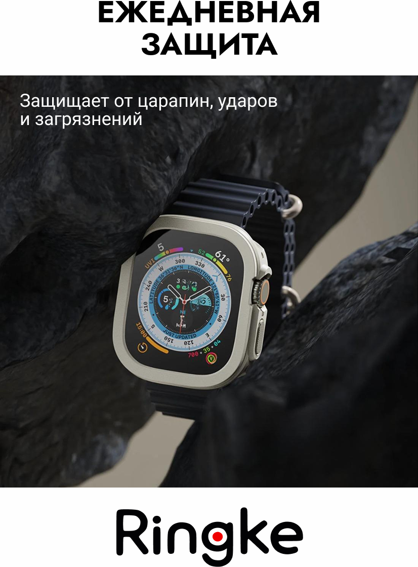 Защитный чехол для умных часов Ringke Air Sports для Apple Watch Ultra 3/2/1 (теплый серый) — фото 2