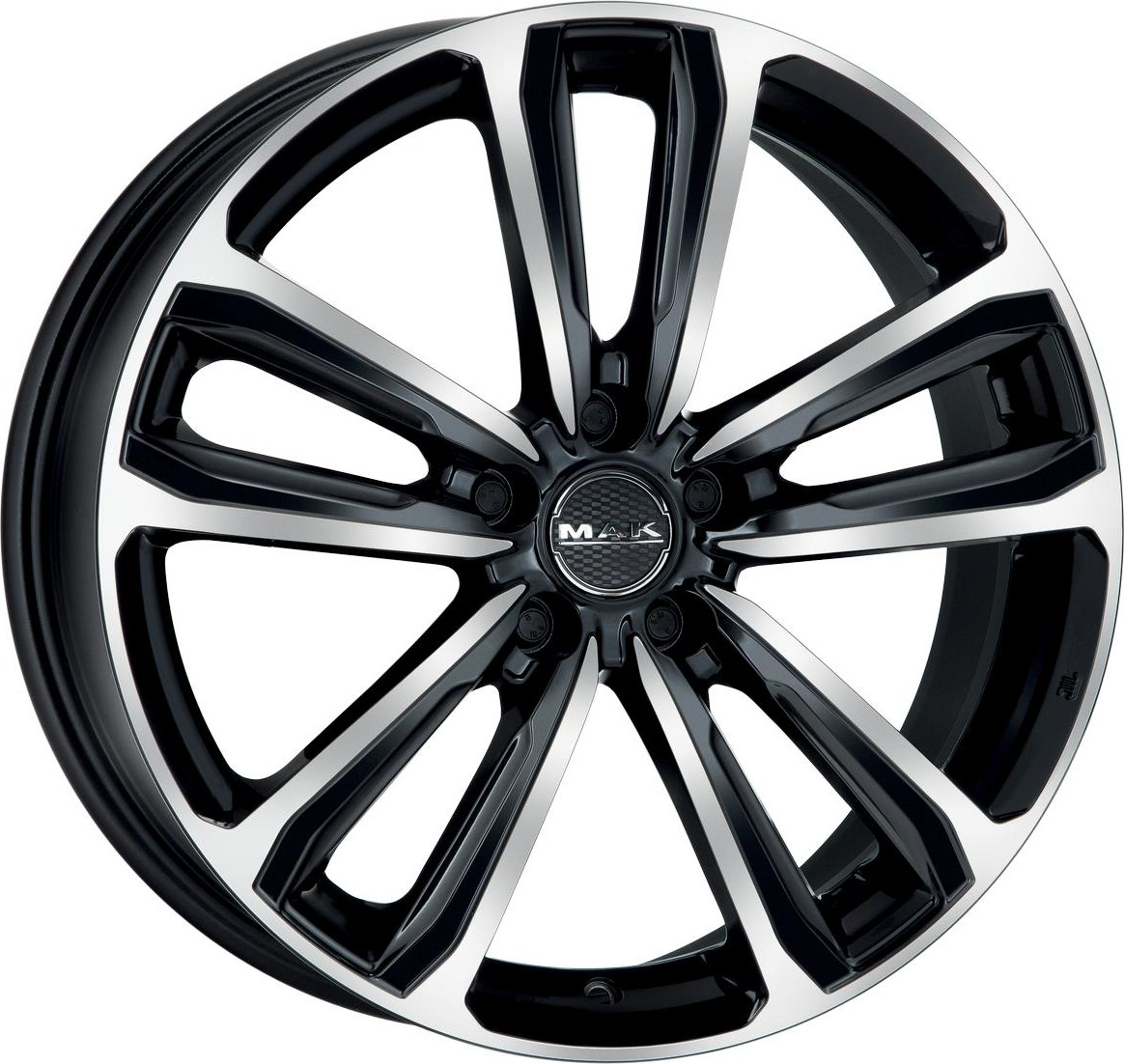 Литой диск MAK Magma 18x7" 5x114.3мм DIA 76мм ET 40мм Black Mirror