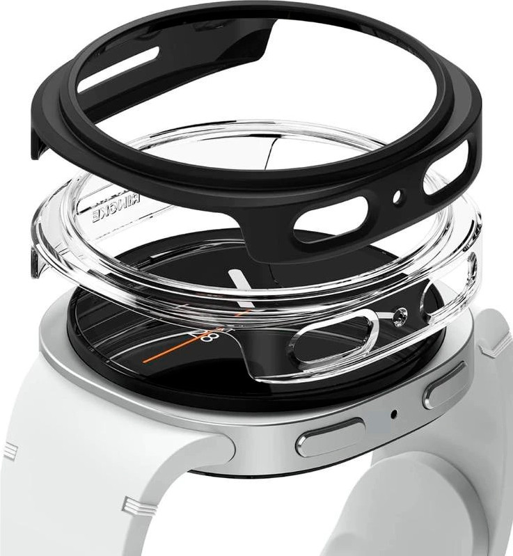 Защитный чехол для умных часов Ringke Slim Для Galaxy Watch 8 44мм (2шт, Clear/Matte Black)