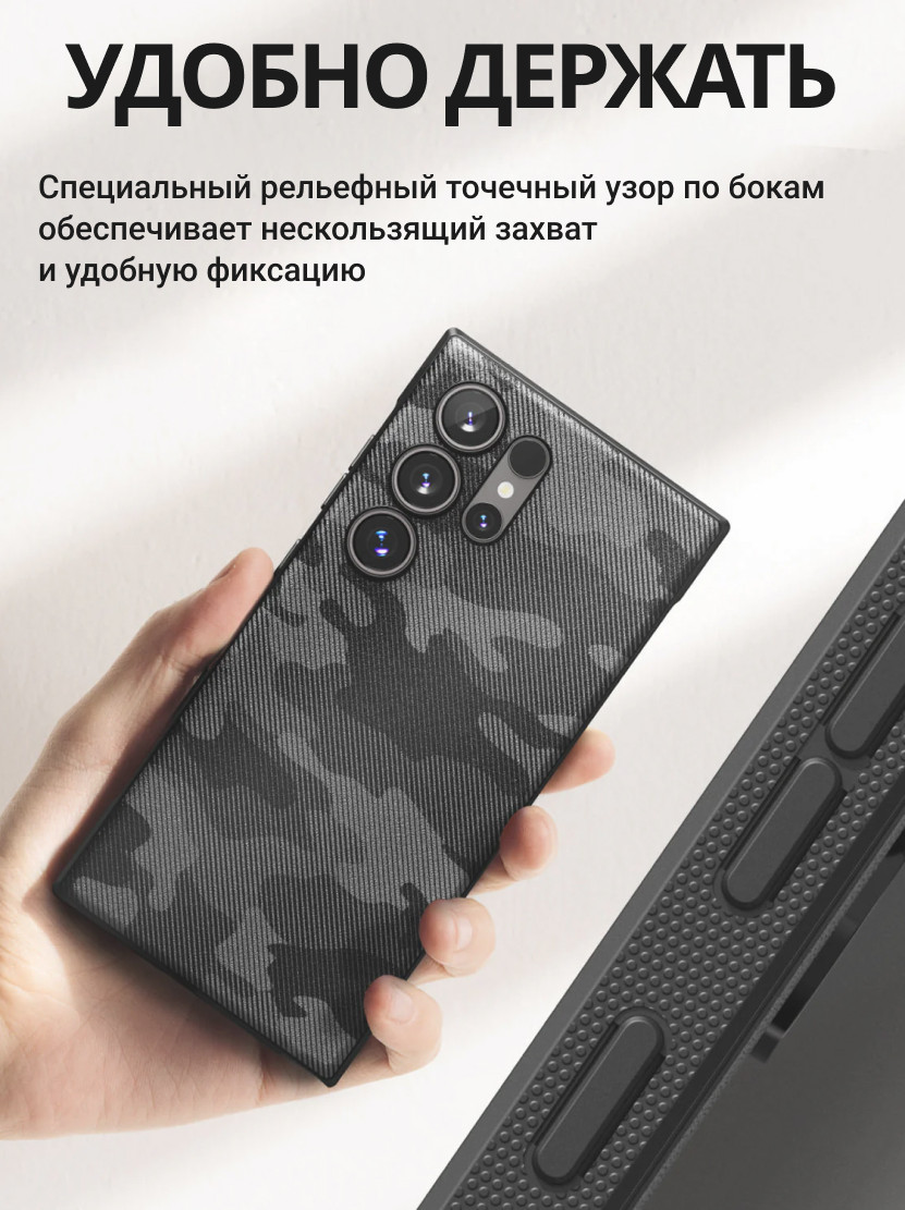 Чехол-накладка Ringke Onyx Для Galaxy S24 Ultra (Camo Black) — фото 3