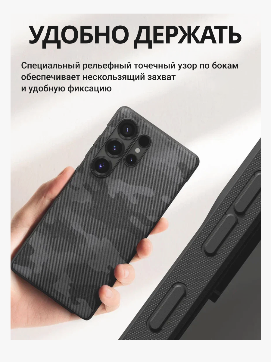 Чехол-накладка Ringke Onyx Для Galaxy S25 Ultra (Camo Black) — фото 4