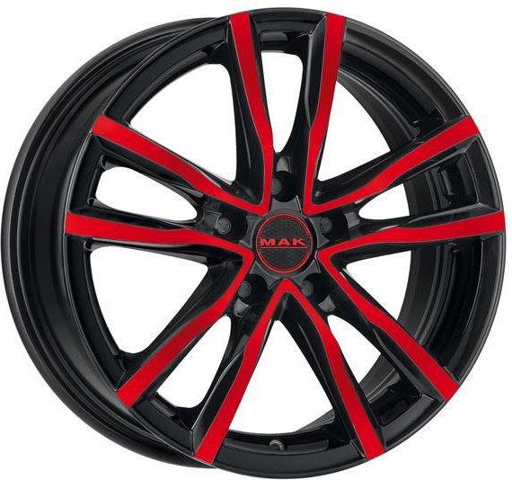 Литой диск MAK Milano 17x7" 5x114.3мм DIA 76мм ET 40мм Black and Red