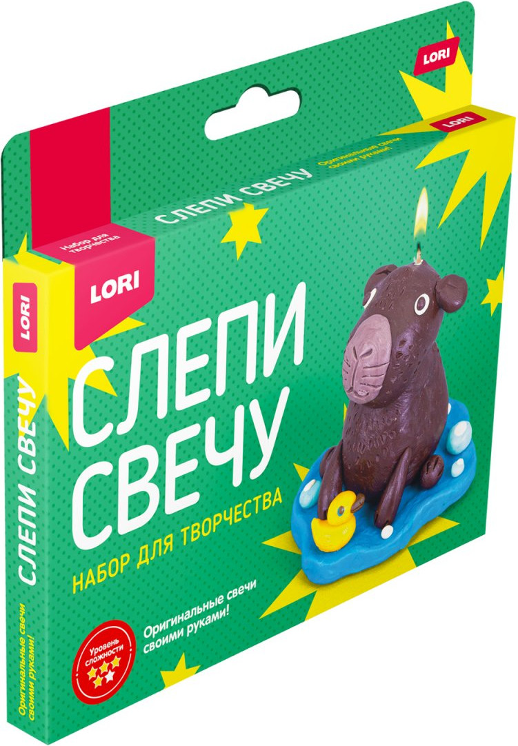 Набор для изготовления свечей Lori Слепи свечу. Капибара / Пз/С-022 — фото 2