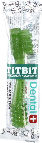 Лакомство для собак TiTBiT Dental+ Зубная щетка с мясом кролика / 19887 (35шт./упак.)