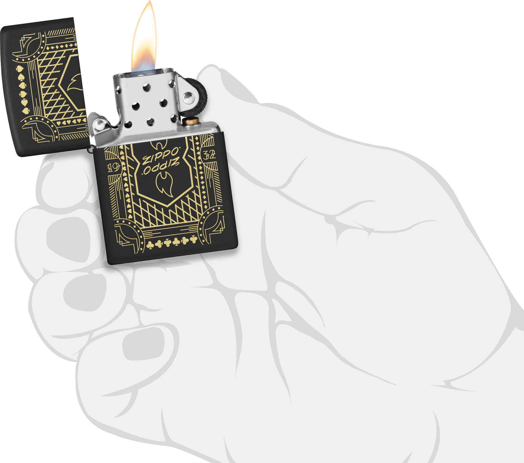 Зажигалка Zippo Lines Design / 46483 (черный) — фото 6
