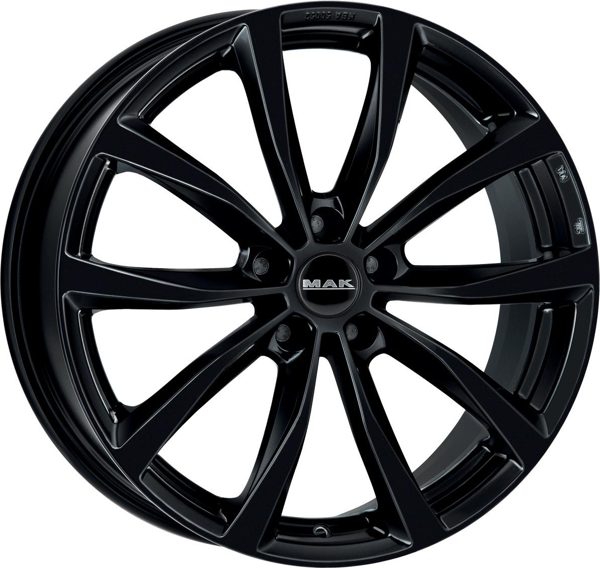 Литой диск MAK Wolf 16x6.5" 5x108мм DIA 72мм ET 45мм Gloss Black