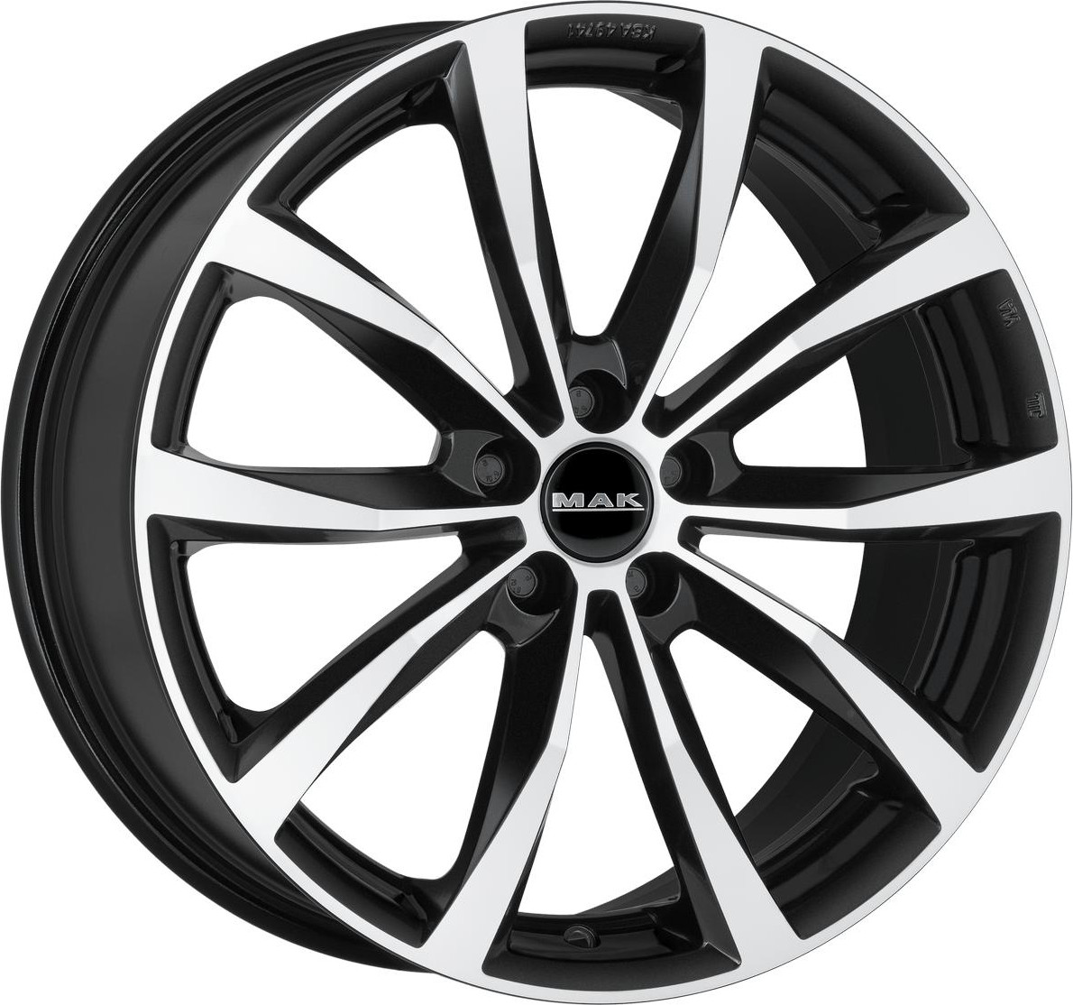 Литой диск MAK Wolf 16x6.5" 5x112мм DIA 57.1мм ET 50мм Black Mirror