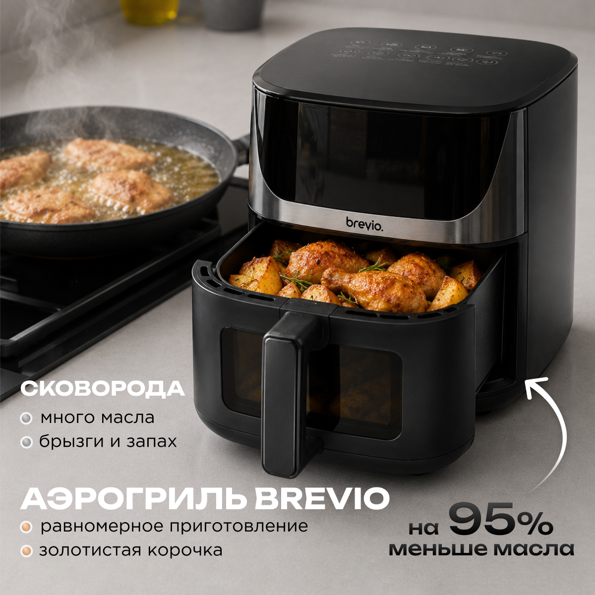 Аэрогриль Brevio Max WD-10 — фото 2