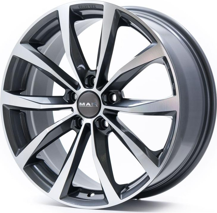 Литой диск MAK Wolf 17x7" 5x98мм DIA 58.1мм ET 41мм Gun Met-Mirror Face