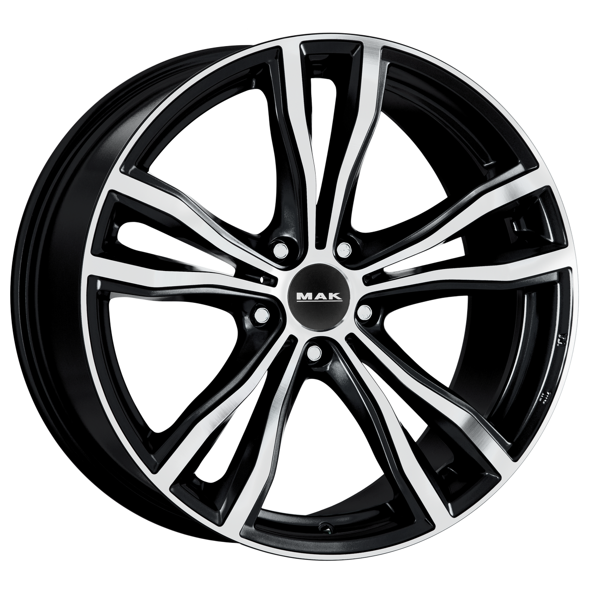 Литой диск MAK X-Mode 21x9.5" 5x112мм DIA 66.6мм ET 37мм Black Mirror — фото 2