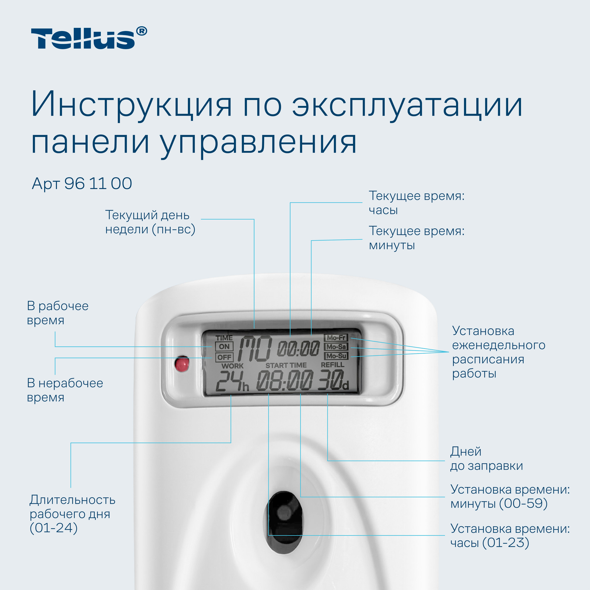 Контейнер для освежителя воздуха Tellus 961100 (белый) — фото 6