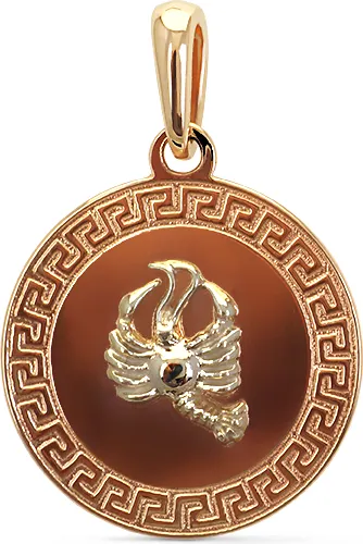 Подвеска из комбинированного золота Кристалл CD76200226773