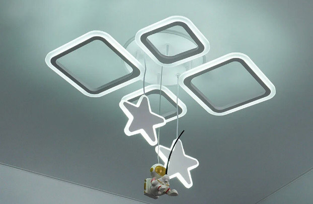 Люстра Estares Kids Oval RGB 85W 7SRZ-APP-630x465x90-WHITE/WHITE-220-IP20 — фото 2