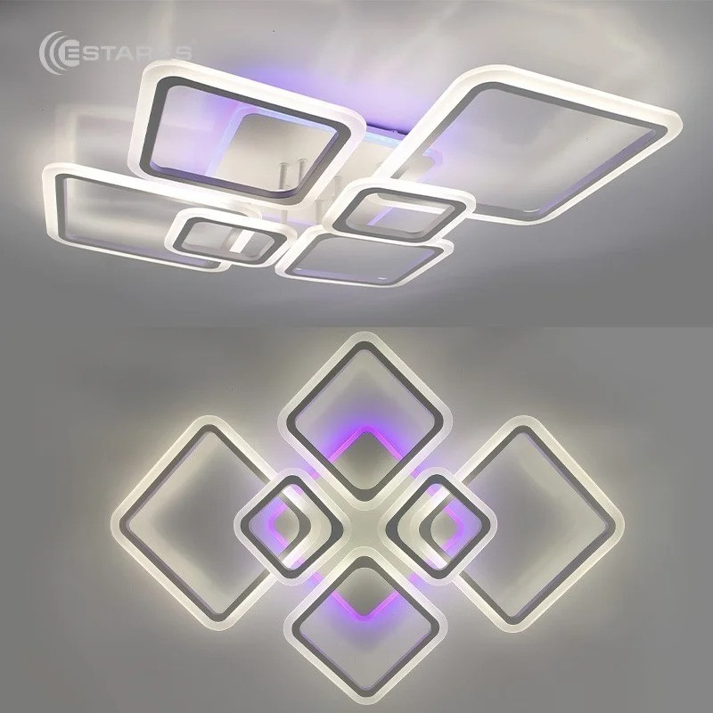 Люстра Estares Oval RGB 180W 7S-APP-960x750x110-WHITE/WHITE-220-IP20 — фото 6